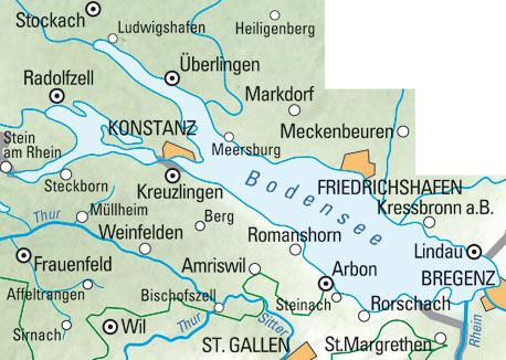 Carte de randonnée n° WK.02 - Lac de Constance (Suisse) | Kümmerly & Frey carte pliée Kümmerly & Frey 
