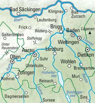 Carte de randonnée n° WK.05 - Aargau (Suisse) | Kümmerly & Frey carte pliée Kümmerly & Frey 