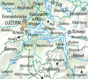 Carte de randonnée n° WK.11 - Vierwaldstättersee - Lac des Quatre-Cantons (Suisse) | Kümmerly & Frey carte pliée Kümmerly & Frey 