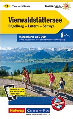 Carte de randonnée n° WK.11 - Vierwaldstättersee - Lac des Quatre-Cantons (Suisse) | Kümmerly & Frey carte pliée Kümmerly & Frey 