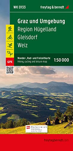 Carte de randonnée n° WK133 - Graz & environs - Region Hügelland - Gleisdorf - Weiz (Alpes autrichiennes) | Freytag & Berndt carte pliée Freytag & Berndt 