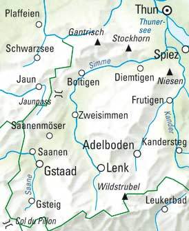 Carte de randonnée n° WK.17 - Simmental, Saanenland (Suisse) | Kümmerly & Frey carte pliée Kümmerly & Frey 