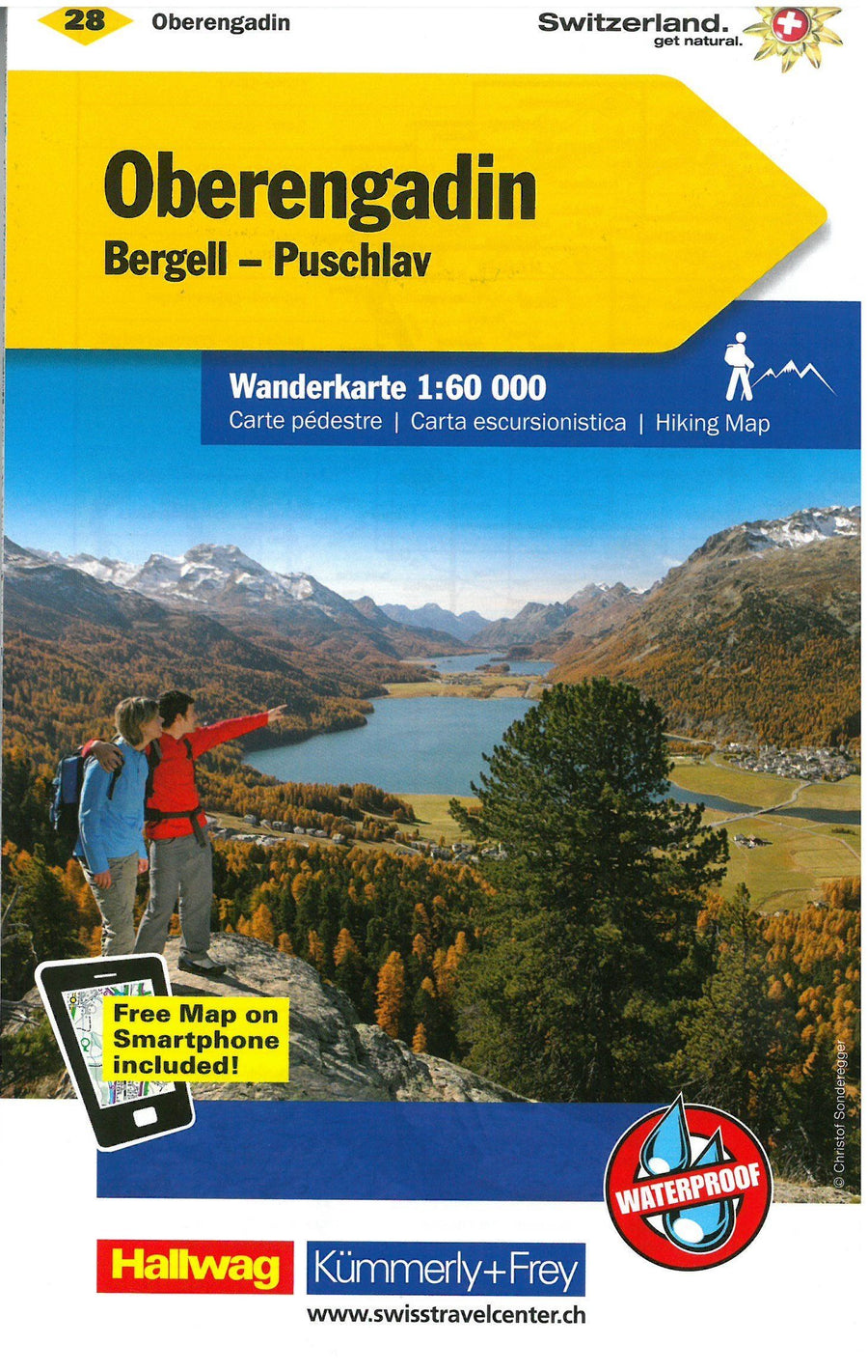 Carte de randonnée n° WK.28 - Oberengadin - Haute-Engadine (Suisse) | Kümmerly & Frey carte pliée Kümmerly & Frey 