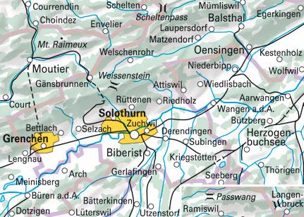 Carte de randonnée n° WK.28 - Soleure (Suisse) | Hallwag carte pliée Hallwag 