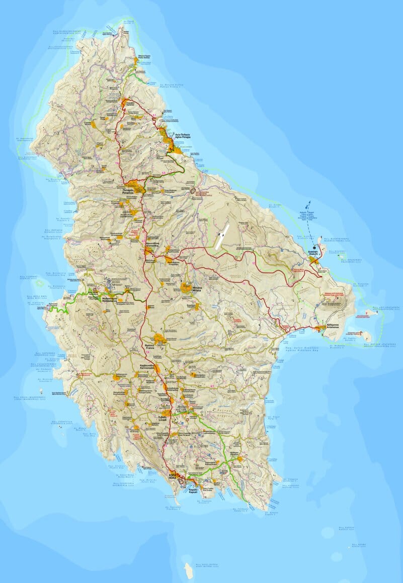 Carte de randonnée n°346A - Ile de Cithère / Kythera (Grèce) | Terrain Cartography carte pliée Terrain Cartography 