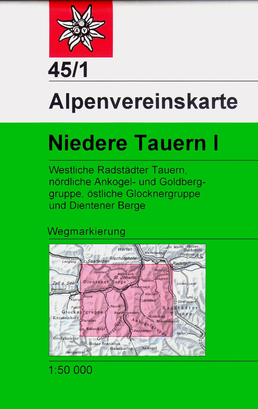 Carte de randonnée - Niedere Tauern I, n° 45/1 (Alpes autrichiennes) | Alpenverein carte pliée Alpenverein 