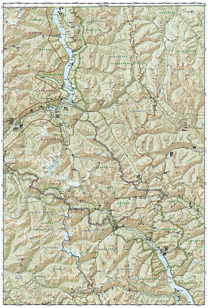 Carte de randonnée - North Cascades National Park (Washington), n° 223 | National Geographic carte pliée National Geographic 
