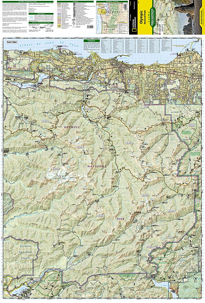 Carte de randonnée - Olympic National Park (Washington), n° 216 | National Geographic carte pliée National Geographic 