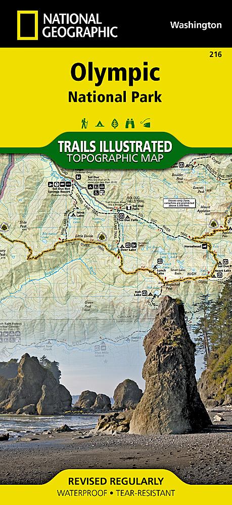 Carte de randonnée - Olympic National Park (Washington), n° 216 | National Geographic carte pliée National Geographic 