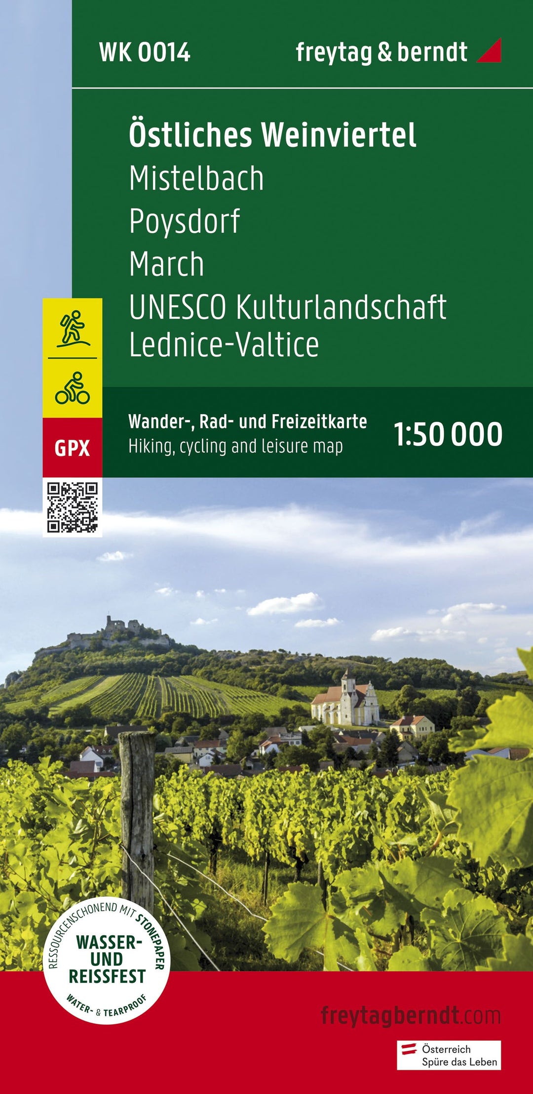 Carte de randonnée - Ostliches Weinviertel - March - Thayatal (Alpes autrichiennes), n° WK014 | Freytag & Berndt carte pliée Freytag & Berndt 