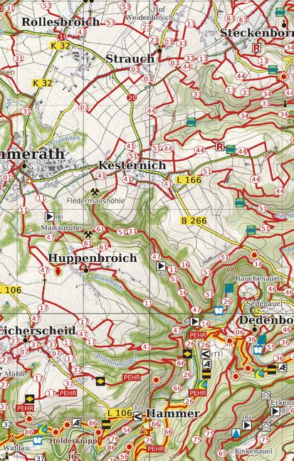 Carte de randonnée - Parc national de l'Eifel & Hautes Fagnes, n° 126 | PhoneMaps carte pliée PhoneMaps 