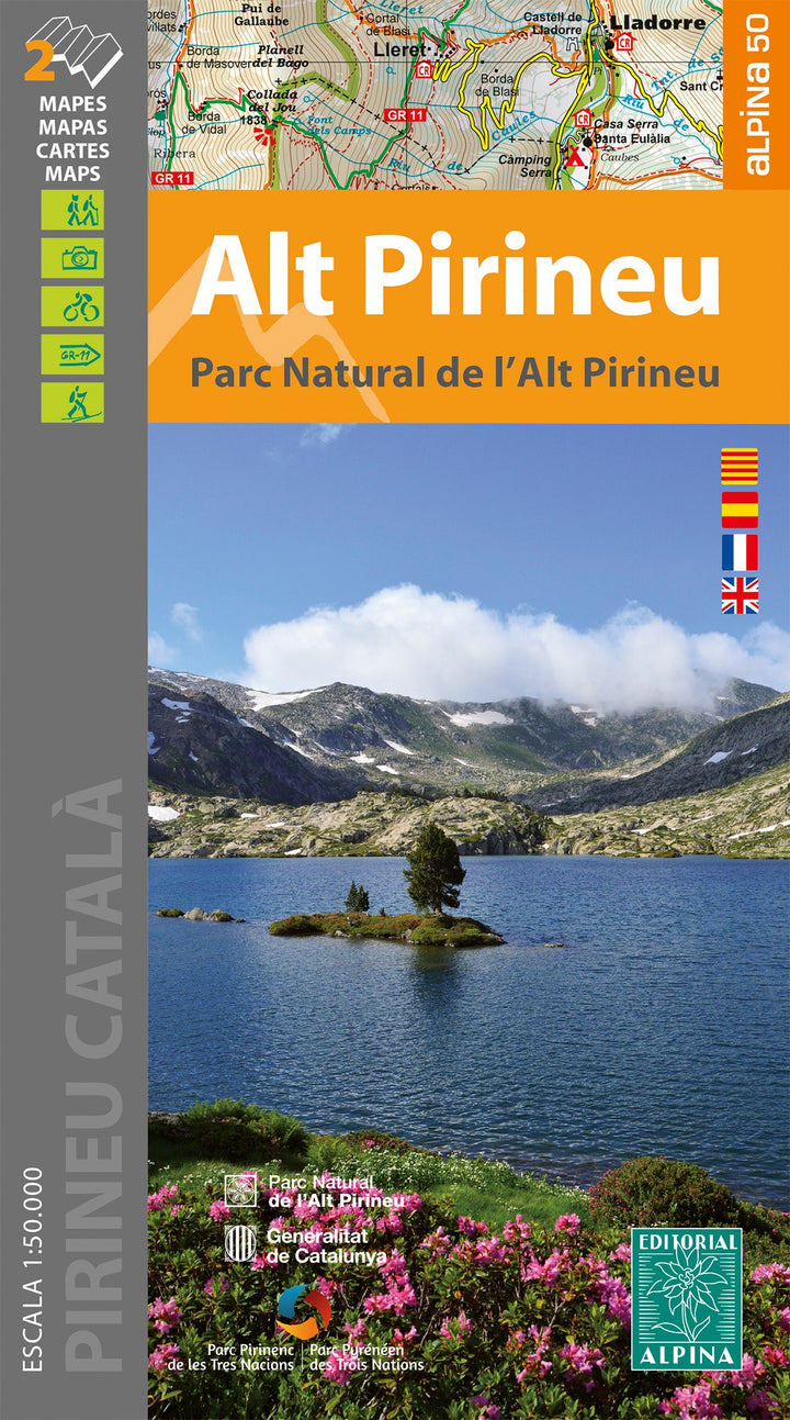Carte de randonnée - Parc Naturel de l'Alt Pirineu (Pyrénées) | Alpina carte pliée Editorial Alpina 