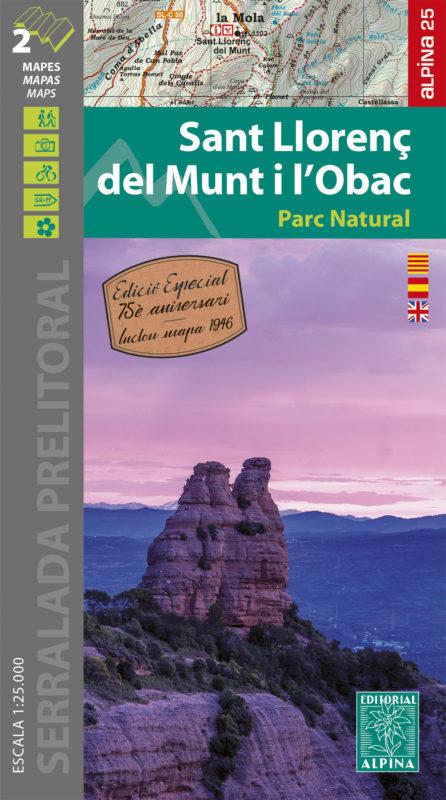 Carte de randonnée - Parc naturel de Sant Llorenç del Munt i L'Obac (Catalogne) | Alpina carte pliée Editorial Alpina 