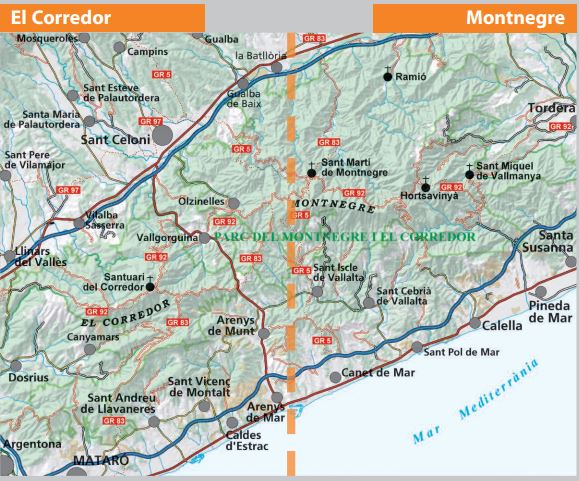 Carte de randonnée - Parc naturel du Montnegre et el Corredor (Catalogne) | Alpina carte pliée Editorial Alpina 