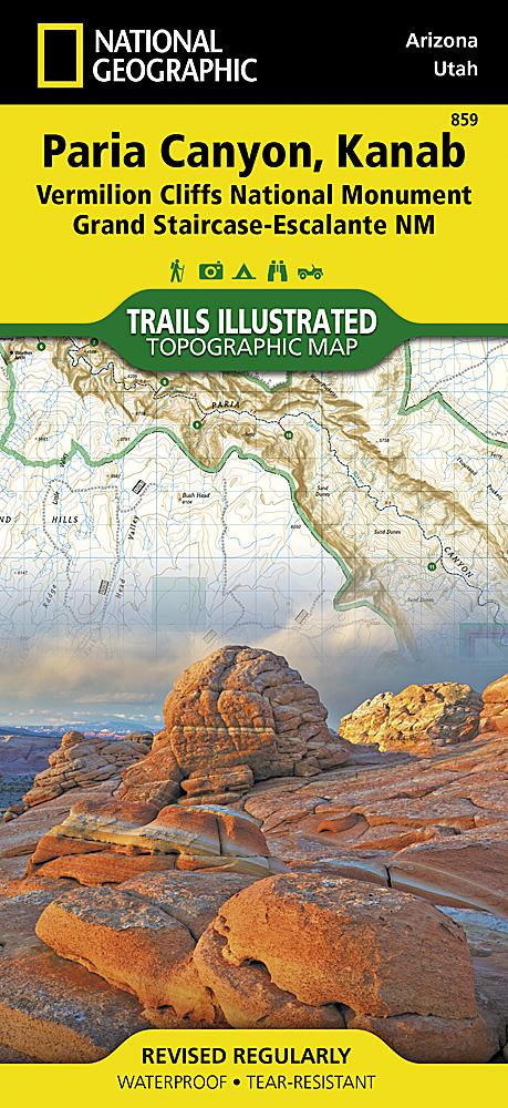Carte de randonnée - Paria Canyon, Kanab (Arizona, Utah), n° 859 | National Geographic carte pliée National Geographic 