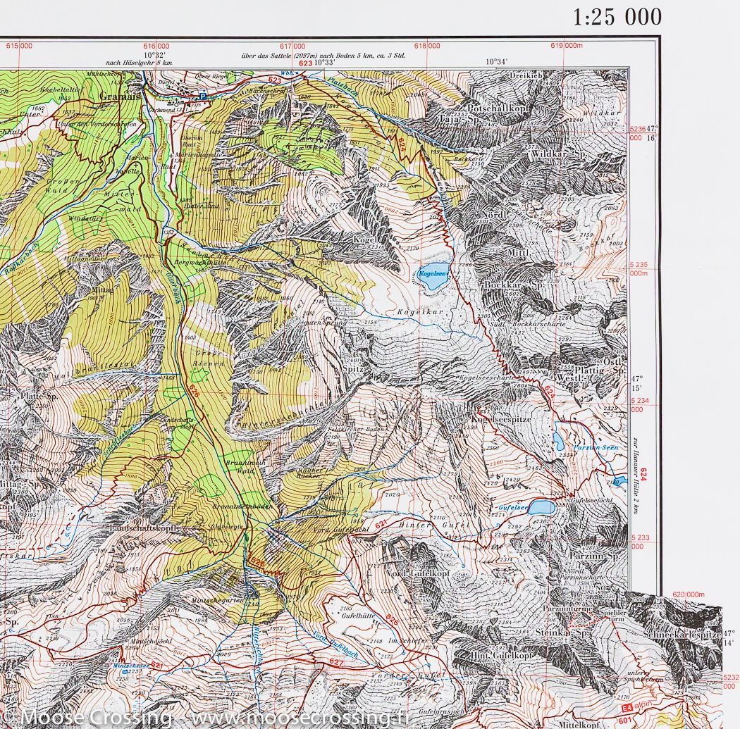 Carte de randonnée - Parseierspitze (Alpes de Lechtal, Tyrol Autrichien) n° 3/3 | Alpenverein carte pliée Alpenverein 