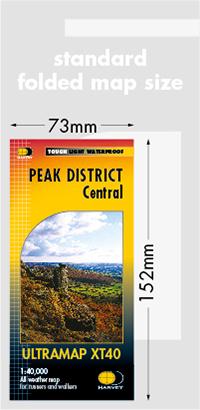 Carte de randonnée - Peak District Central XT40 | Harvey Maps - Ultramap carte pliée Harvey Maps 