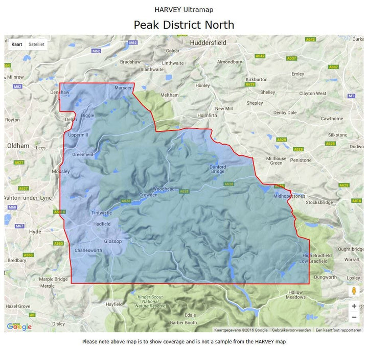 Carte de randonnée - Peak District Nord XT40 | Harvey Maps - Ultramap carte pliée Harvey Maps 