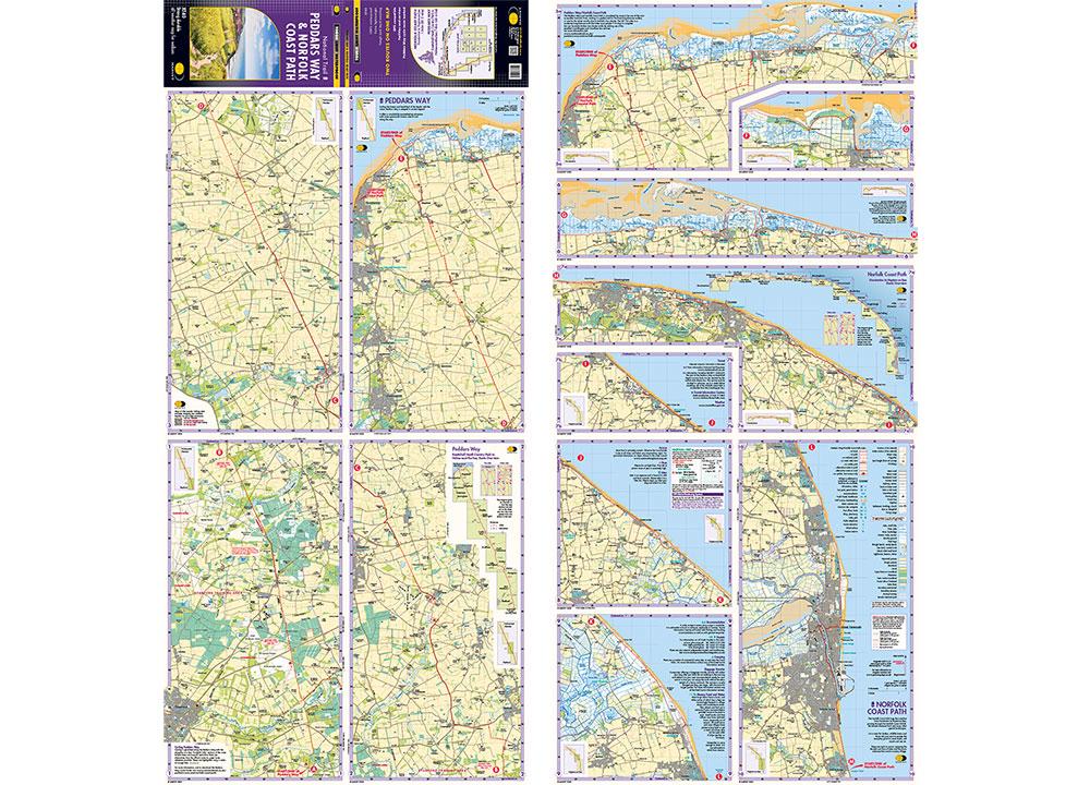 Carte de randonnée - Peddars Way & Norfolk Coast Path XT40 | Harvey Maps - National Trail maps carte pliée Harvey Maps 