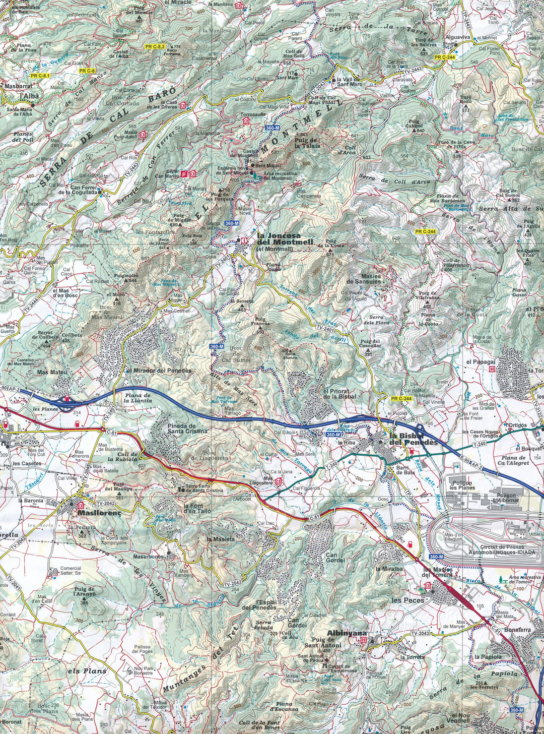 Carte de randonnée - Penedès, Maritim-Central-Superior (Catalogne) | Alpina carte pliée Editorial Alpina 