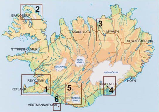 Carte de randonnée - Péninsule de Hornstrandir (Islande) | Ferdakort carte pliée Ferdakort 