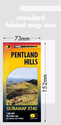 Carte de randonnée - Pentland Hills XT40 | Harvey Maps - Ultramap carte pliée Harvey Maps 