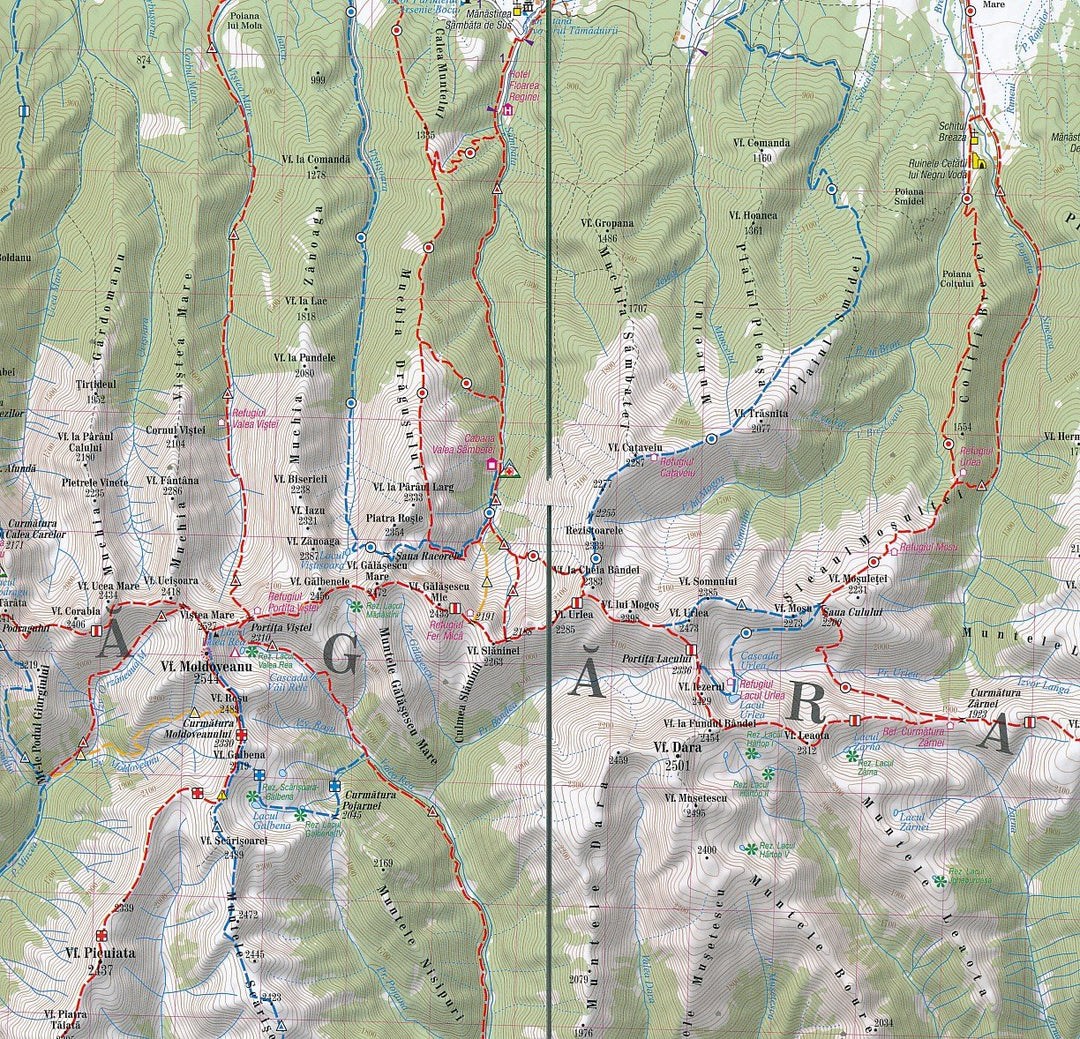 Carte de Trekking - Fagaras, Bucegi, Piatra Craiului (Roumanie) | TerraQuest - La Compagnie des Cartes