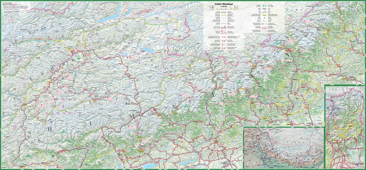 Carte de randonnée plastifiée - Himalaya indienne | TerraQuest carte pliée Terra Quest 