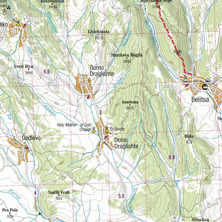 Carte de randonnée plastifiée - Rila & Pirin (Montagnes bulgares) | TerraQuest carte pliée Terra Quest 