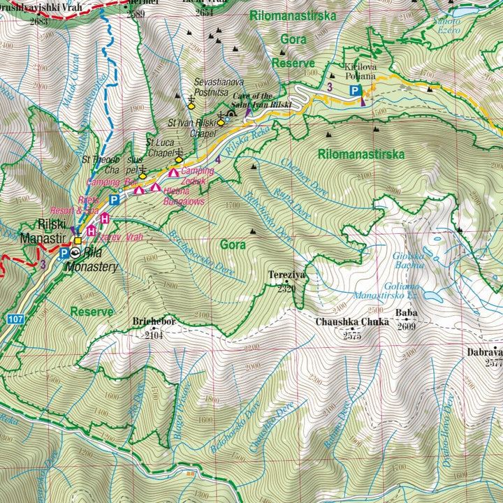 Carte de randonnée plastifiée - Rila & Pirin (Montagnes bulgares) | TerraQuest carte pliée Terra Quest 