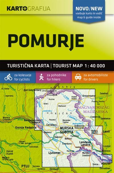 Carte de randonnée - Pomurje (Slovénie) | Kartografija carte pliée Kartografija 