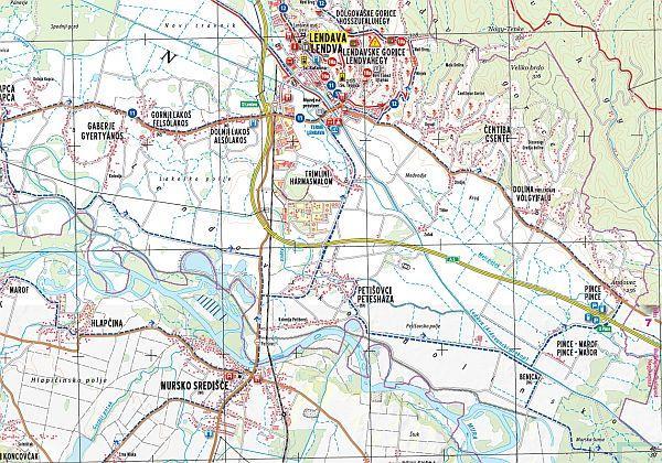 Carte de randonnée - Pomurje (Slovénie) | Kartografija carte pliée Kartografija 