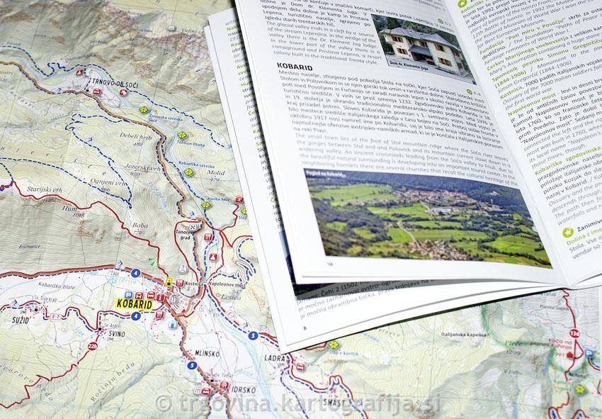 Carte de randonnée - Posocje (Slovénie) | Kartografija carte pliée Kartografija 