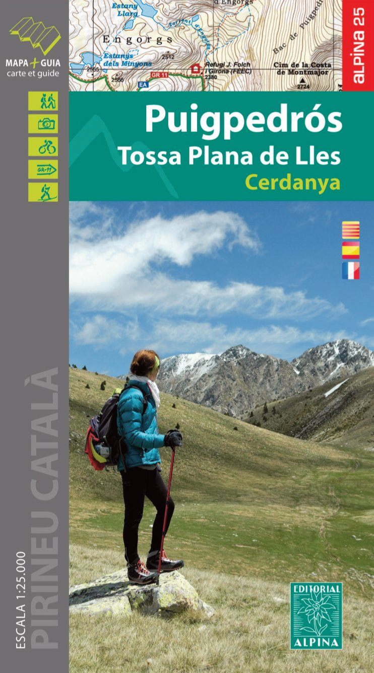 Carte de randonnée - Puig de Campcardós & Tossa Plana de Lles (Cerdagne, Pyrénées catalanes) | Alpina carte pliée Editorial Alpina 