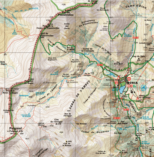 Carte de randonnée - Puigmal, Vall de Nuria, Ulldeter (Pyrénées catalanes) | Alpina carte pliée Editorial Alpina 