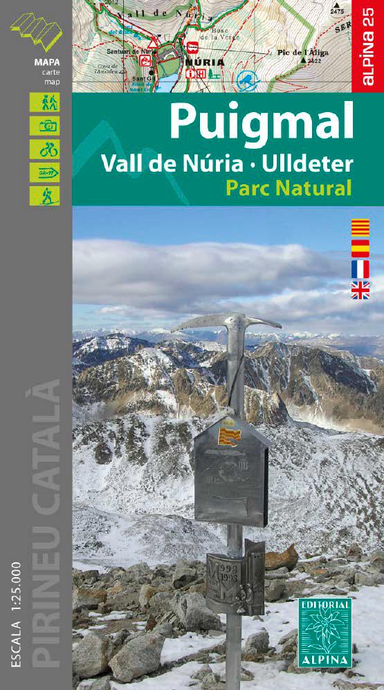 Carte de randonnée - Puigmal, Vall de Nuria, Ulldeter (Pyrénées catalanes) | Alpina carte pliée Editorial Alpina 