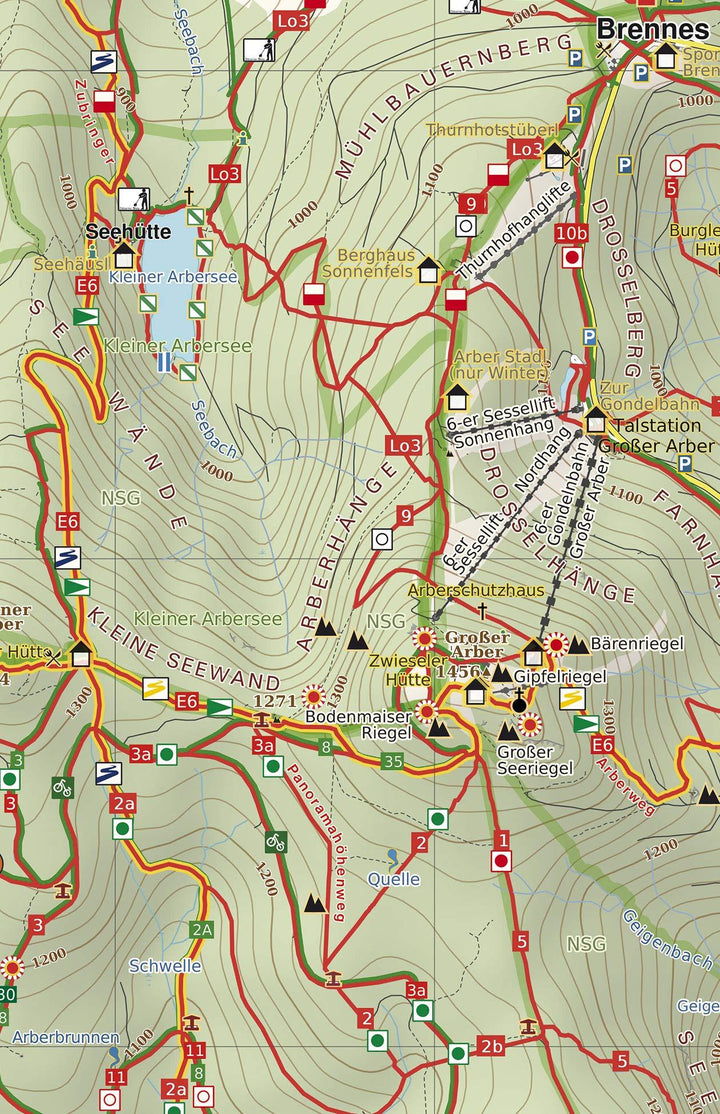 Carte de randonnée - Rund um Zwiesel, Großer Arber n° 182 | PhoneMaps carte pliée PhoneMaps 