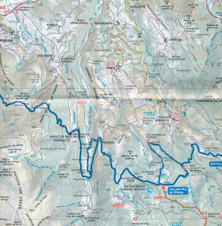 Carte de randonnée - Ruta dels Estanys Amagats + guide (Pyrénées Orientales) | Alpina carte pliée Editorial Alpina 