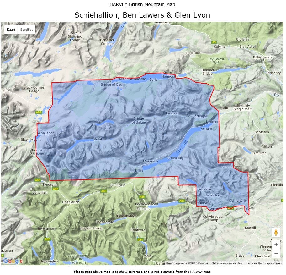 Carte de randonnée - Schiehallion, Ben Lawers & Glen Lyon XT40 BMM | Harvey Maps - British Mountain carte pliée Harvey Maps 