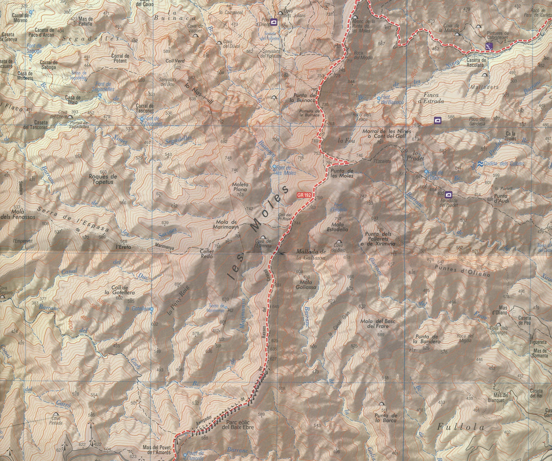 Carte de randonnée - Serra de Cardó (Catalogne) | Piolet carte pliée Editorial Piolet 