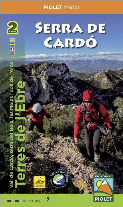 Carte de randonnée - Serra de Cardó (Catalogne) | Piolet carte pliée Editorial Piolet 