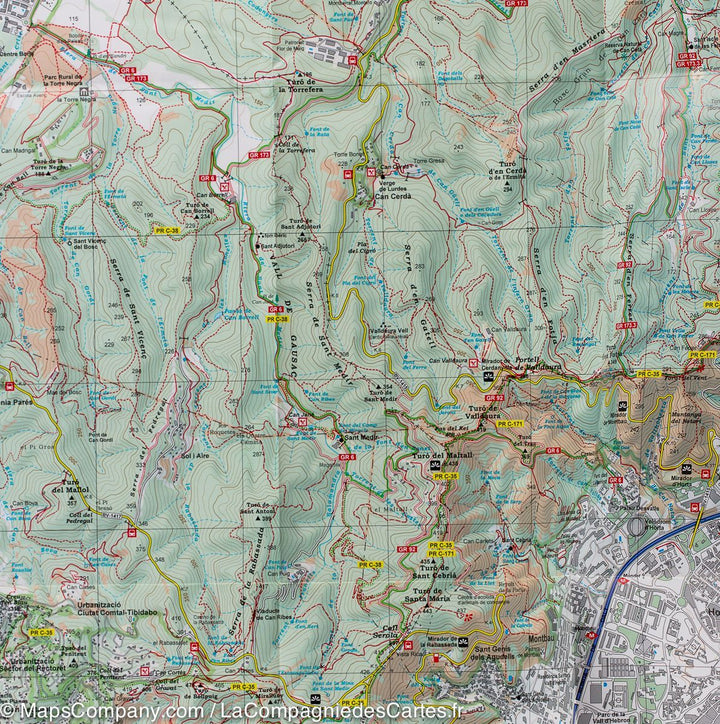 Carte de randonnée - Serra de Collserola (Catalogne, Espagne) | Alpina carte pliée Editorial Alpina 