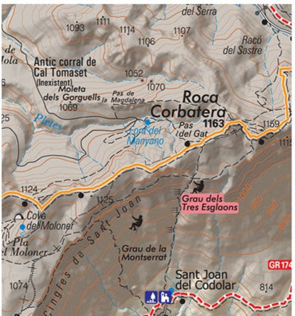 Carte de randonnée - Serra de Montsant (Catalogne) | Piolet carte pliée Editorial Piolet 