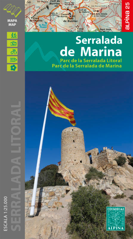 Carte de randonnée - Serralada de Marina (Catalogne) | Alpina carte pliée Editorial Alpina 