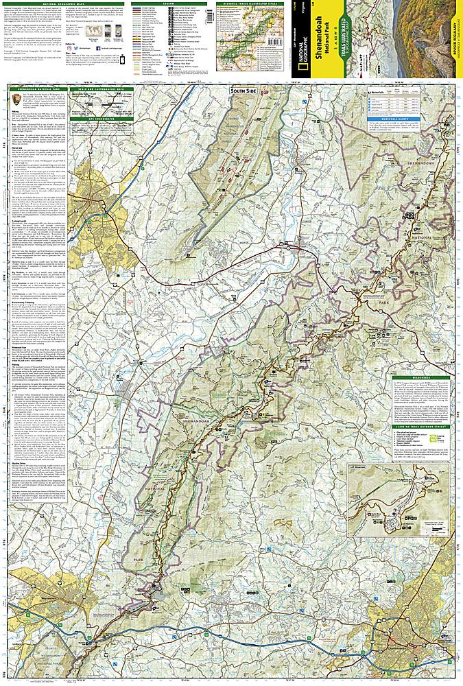 Carte de randonnée - Shenandoah National Park (Virginie), n° 228 | National Geographic carte pliée National Geographic 