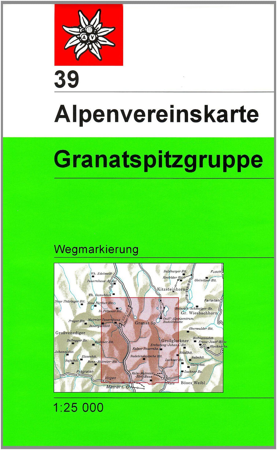 Carte de randonnée & ski - Granatspitzgruppe, n° 39 (Alpes autrichiennes) | Alpenverein carte pliée Alpenverein 