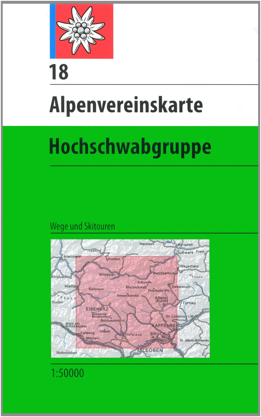 Carte de randonnée & ski - Hochschwabgruppe, n° 18 (Alpes autrichiennes) | Alpenverein carte pliée Alpenverein 