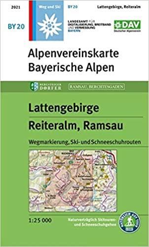 Carte de randonnée & ski - Lattengebirge, Reiteralm, n° BY20 (Alpes bavaroises) | Alpenverein carte pliée Alpenverein 