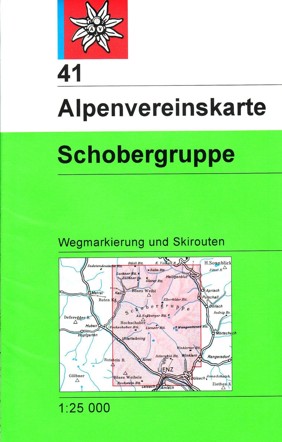 Carte de randonnée & ski - Schobergruppe, n° 41 (Alpes autrichiennes) | Alpenverein carte pliée Alpenverein 