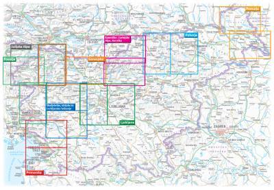Carte de randonnée - Skofjelosko, Idrijsko, Cerkljansko hribovje (Slovénie) | Kartografija carte pliée Kartografija 